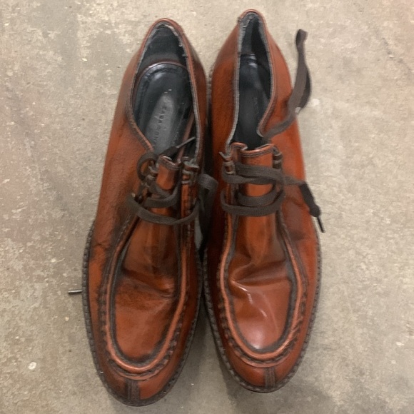 Zara Brown Leather Shoes made in portugal - Picture 2 of 7